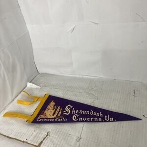Vintage 1960s Felt Pennant Shenandoah Caverns Virginia 13"